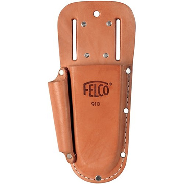 Puzdro FELCO 910+ z pravej kože, s klipom a otvormi na zavesenie na opasok, s prídavnou kapsou na oceľovú brúsok FELCO 903