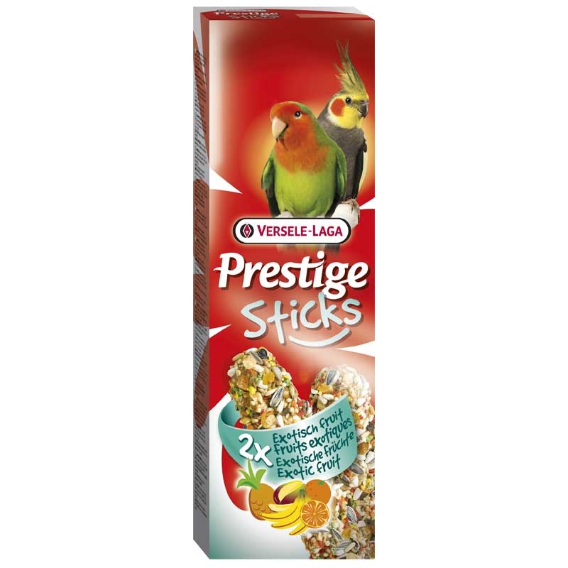 Tyčinky pre veľké papagáje 2 ks Exotické ovocie