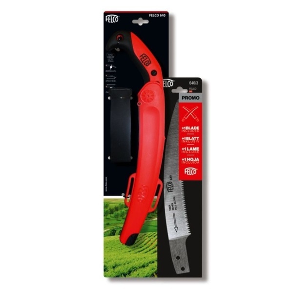 Pilka zahnutá s puzdrom FELCO 640 + náhradný plátok 640/3 (darčekový set)