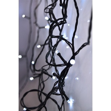LED vonkajšia vianočná reťaz, 50 LED, 5 m, biela - studená