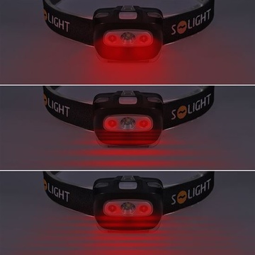 Čelové LED svetlo, 3W + červené svetlo