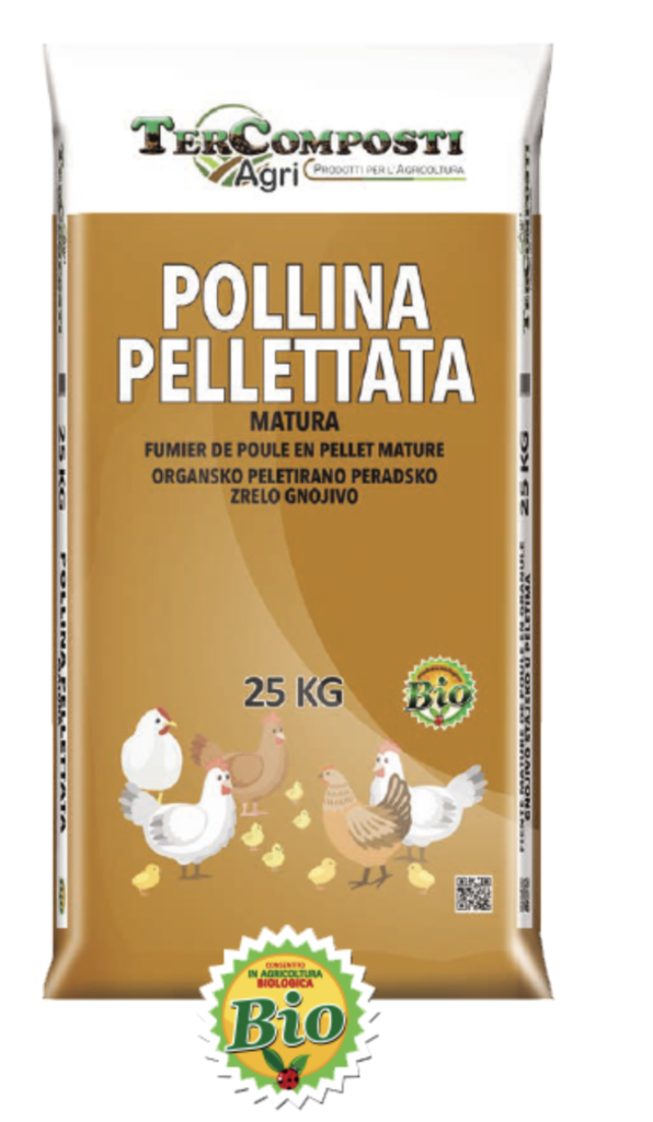 Pollina Pellettata Bio 25 kg - 100% Organické slepačie hnojivo