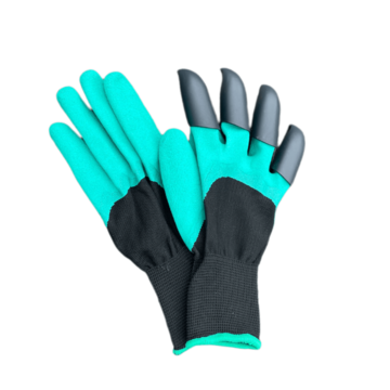 Záhradné rukavice s plastovými prstami