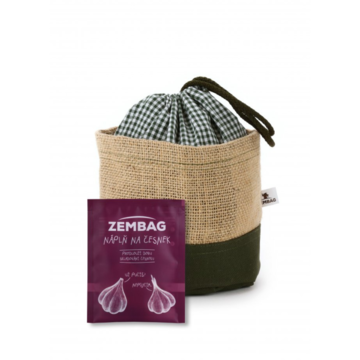 ZEMBAG vrecko na 0,75 kg cesnaku olivovo zelený
