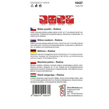 Mrkva neskorá RUBÍNA 