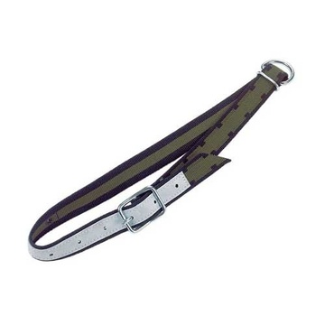 Obojok pre hovädzí dobytok, bez reťaze 150 x 5,5 cm, TREVIRA, zosilnené kožou, oválny článok s D kruhom