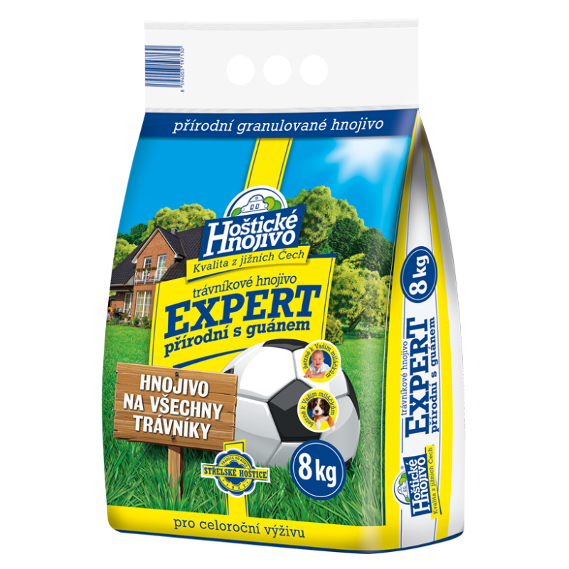 Trávnikové hnojivo Expert prírodné s guánom 8 kg