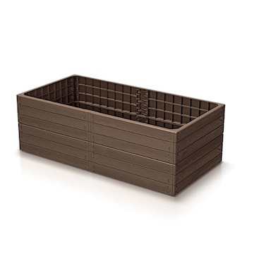Vyvýšený záhon BASE WOODY 149,2 cm stohovateľný rustikálna tehlová