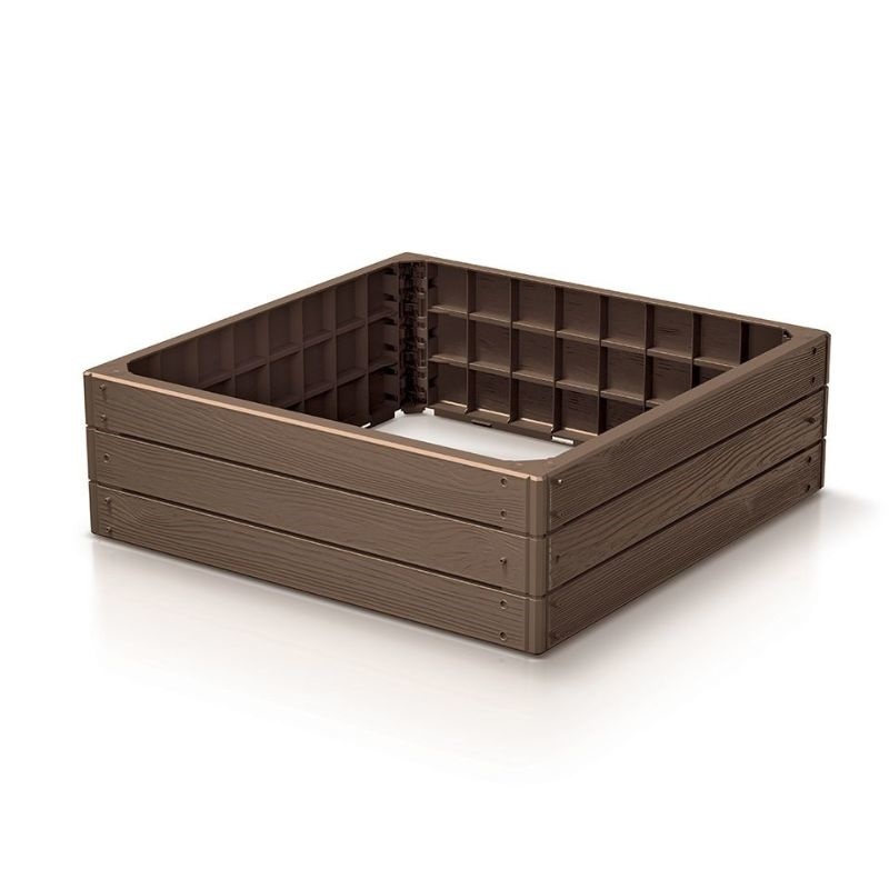 Vyvýšený záhon BASE WOODY 75,6 cm rustikálna tehlová