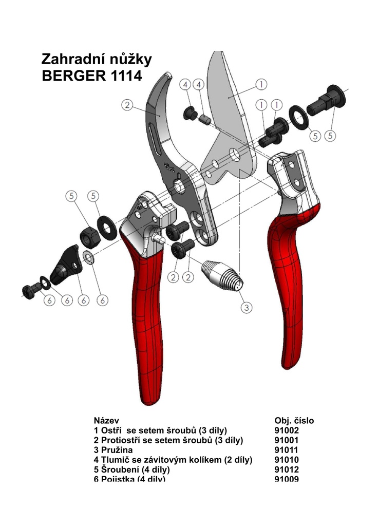Náhradné ostrie na nožnice BERGER 1114