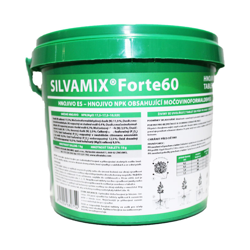 Hnojivo pre révu vinnú+celú záhradu SILVAMIX FORTE 60, tablety